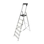 Werner Aluminium High Handrail 7 Tread Step Ladder 7410718 ABR60607