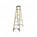 Werner Fibreglass Swingback Step Ladder 8 Tread Yellow 7160818 ABR74608