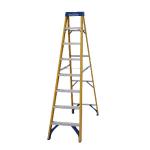 Abru Fibreglass Swingback Step Ladder 8 Tread Yellow 7160818 ABR74608