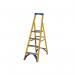 Abru Fibreglass Platform Stepladder 4 Tread Yellow 7170418 ABR74704