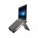 The photograph of the Kensington SmartFit Easy Riser Laptop Stand in grey shows a sleek and modern laptop stand with adjustable height options. The stand is designed to make working on your laptop more comfortable and ergonomic. The grey color adds a sophisticated touch to any workspace.