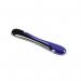 An image of the Kensington Duo Gel Wave Wristrest in Blue Smoke showcases a two-toned design with a textured wave pattern. The wristrests provide support and comfort for typing and mouse usage. The gel material conforms to the wrists, creating a relaxing and ergonomic work environment.