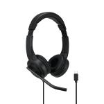 Kensington H1000 USB-C On-Ear Headband Wired Headset Black K83450WW AC83450