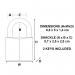 Master Lock Magnum Padlock 50mm Solid Brass with 2 Keys 40044 AC93011