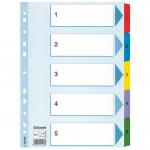 Esselte Mylar 1-5 Part Dividers A4 - Multi-Coloured - Outer carton of 20 100160