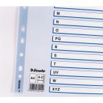 Esselte Mylar A-Z Part Dividers A4 - Multi-Coloured - Outer carton of 10 100166