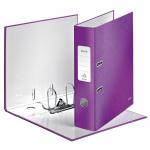 Leitz 180° WOW Lever Arch File A4 Laminated 80mm Purple - Outer carton of 10 10050062