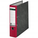 Leitz 180° Lever Arch File Classic Marbled. A4, 80 mm. Red. - Outer carton of 10 10801025