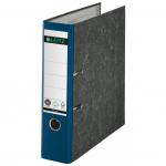 Leitz 180° Lever Arch File Classic Marbled. A4, 80 mm. Blue. - Outer carton of 10 10801035