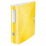 Leitz 180° Active WOW Lever Arch File. A4. 75mm. Yellow. - Outer carton of 5 11060016