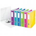 Leitz 180° Active WOW Lever Arch File. A4. 75mm. Assorted. - Outer carton of 5 11060099