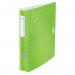 The picture shows a vibrant green colored outer carton containing 5 ACCO Brands Lever Arch Files. Each file is a Leitz 180° Active WOW Lever Arch File, designed to hold A4 size documents with a capacity of 50mm. The files feature a sturdy lever mechanism for easy opening and closing. The bright and lively color of the files adds a pop of color to any workspace.