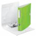 The image shows a vibrant green outer carton containing five ACCO Brands Lever Arch Files. Each file is labeled as a Leitz 180° Active WOW Lever Arch File and is designed to hold A4 sized documents. The files have a large 50mm spine, making them suitable for storing a significant number of papers. The files feature the iconic lever arch mechanism, allowing for easy opening and closing. The vibrant color and sleek design add a touch of style to any office or home workspace.