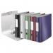 In the picture, there are five ACCO Brands Lever Arch Files displayed in an outer carton. Each file is A4 in size and made of Polypropylene material. The files have a 180° active style and a 80mm spine. The color of the files varies within the assortment. The design is sleek and professional, perfect for organizing and storing important documents.