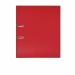 The picture is of ten red, plastic lever arch files, each with a 180° lever and 80 mm spine. The files are designed to hold foolscap sized documents and come in an outer carton.