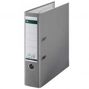 Leitz 180 Plastic Lever Arch File Foolscap 80 mm - Grey - Outer carton