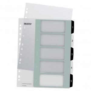 Leitz WOW Printable Index, Polypropylene, extra wide. Black and White.