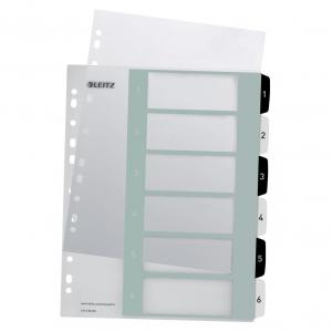 Leitz WOW Printable Index, Polypropylene, extra wide. Black and White.