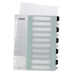 Leitz WOW Printable Index, Polypropylene, extra wide. Black and White.