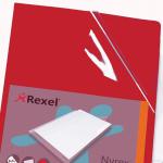 Rexel Nyrex™ Premium A4 Document Folder, Red Embossed, 100mic, Cut Flush, L-Folder, Pack of 25 - Outer carton of 4 12161RD