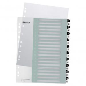 Leitz WOW Printable Index, Polypropylene, extra wide. Black and White.