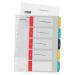 LEITZ Cosy PC writable Index 1-5 multicolor - Outer carton of 20 12400000