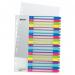 Leitz WOW Printable Index, Polypropylene, extra wide 1-20 premium numerical tabs. A4 Maxi. Multicolour. - Outer carton of 6 12450000