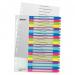 Leitz WOW Printable Index, Polypropylene, extra wide 1-20 premium numerical tabs. A4 Maxi. Multicolour. - Outer carton of 6 12450000