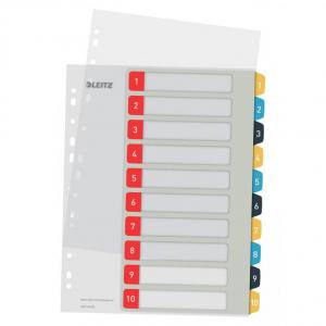 LEITZ Cosy PC writable Index 1-10 multicolor - Outer carton of 15