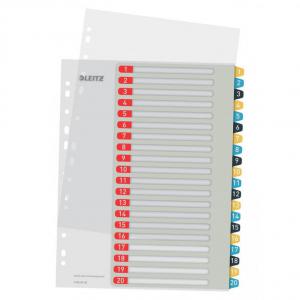 LEITZ Cosy PC writable Index 1-20 multicolor - Outer carton of 10