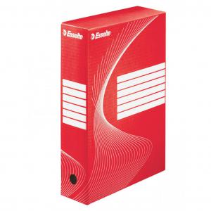 Esselte Standard Archiving Box, A4, 80mm - Red - Outer carton of 25