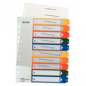 Leitz Printable Dividers, 1 to 10, A4, Multicolour - Outer carton of