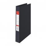 Esselte VIVIDA Ring Binder A4, Polypropylene, 25 mm, 2 Round Ring mechanism, VIVIDA Black - Outer carton of 10 14454