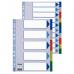 The image shows a pack of Esselte Divider A4 Polypropylene 5 Tabs Multicolour, featuring ACCO Brands branding. The polypropylene material is sturdy and durable, while the vibrant multicoloured tabs make organizing documents easy. The pack contains 20 individual dividers, each with 5 tabs. The outer carton displays the product information and branding prominently.