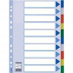 Esselte Divider A4 Polypropylene 10 Tabs Multicolour - Outer carton of 10 15261