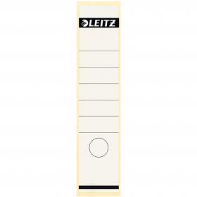 Leitz Self Adhesive Replacement Spine Labels for Standard 80 mm Lever Arch Files, Wide and Long, 61 x 285 mm, Paper, White (Pack of 10) 16400001