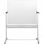 Nobo Classic Steel Mobile Dry Wipe Whiteboard with Horizontal Pivot (Flips Top to Bottom), Magnetic, 1500 x 1200 mm, Marker Included, White 1901031