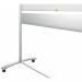 Nobo Classic Steel Mobile Dry Wipe Whiteboard with Horizontal Pivot (Flips Top to Bottom), Magnetic, 1500 x 1200 mm, Marker Included, White 1901031