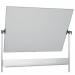 Nobo Classic Steel Mobile Dry Wipe Whiteboard with Horizontal Pivot (Flips Top to Bottom), Magnetic, 1500 x 1200 mm, Marker Included, White 1901031