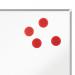 Nobo Whiteboard Magnets 30mm Red (Pack of 4) 1901449