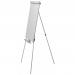 The ACCO Brands Flipchart Easels & Pads Nobo Classic Steel Tripod Easel 1901916 is a versatile and professional tool for presentations and meetings. The sturdy steel tripod stands firmly on the ground, supporting a large and sturdy flipchart pad. The sleek and modern design adds a touch of sophistication to any room, while the adjustable pad holder and height give you flexibility in your presentation style. With a smooth surface and easy-to-use top clamp, this easel is perfect for writing and drawing with markers. Overall, it is a practical and reliable choice for any business setting.