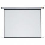 Nobo Projection Screen Electric Wall-Mount Rolling IR Remote 2400mm Diagonal Matt White 1901972