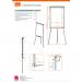 Nobo Essence Tripod Steel Magnetic Whiteboard Easel with Extended Display Arms (Retail Packed) 1902046