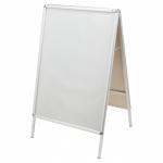 Nobo A0 A-Frame Pavement Display Board with Snap Frame, Aluminium Frame, Silver, Double Sided 1902204