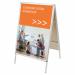 Nobo A0 A-Frame Pavement Display Board with Snap Frame, Aluminium Frame, Silver, Double Sided 1902204