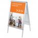 Nobo A1 A-Frame Pavement Display Board with Snap Frame, Aluminium Frame, Silver, Double Sided 1902206