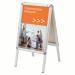 Nobo A2 A-Frame Pavement Display Board with Snap Frame, Aluminium Frame, Silver, Double Sided 1902207