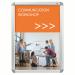 Nobo A2 Snap Frame Poster Holder, Signage Display or Wall Notice Board, Aluminium Frame, Silver 1902212