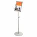 Nobo A4 Snap Frame Display with Height Adjustable Floor Stand, Aluminium Frame, Silver 1902383