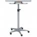 The photograph depicts a sleek and sturdy mobile easel designed by ACCO Brands. It is equipped with Nobo Classic Nano Clean™ technology, ensuring a clean and professional-looking presentation. The easel is fitted with adjustable hooks for hanging flipchart pads, making it convenient for meetings and presentations on the go. The clean white surface provides a perfect backdrop for brainstorming sessions, while the sturdy legs provide stability for smooth writing and drawing. Overall, the easel exudes a professional and modern aesthetic, perfect for any workspace.